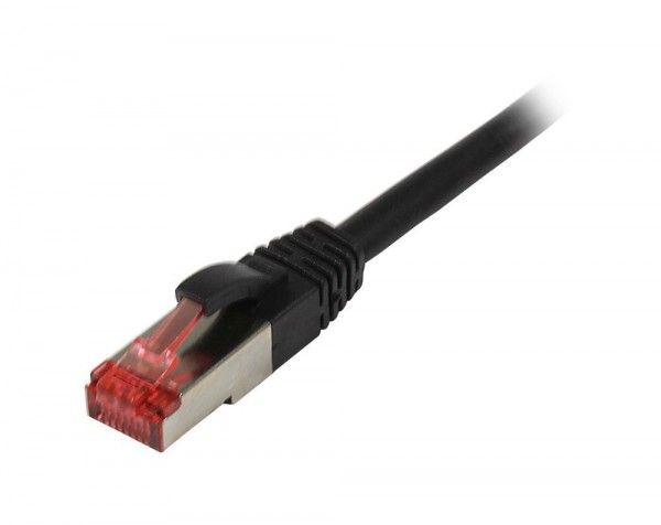 Patchkabel RJ45, CAT6 250Mhz, 10m schwarz, S-STP(S/FTP), TPE/LSZH(Superflex), Synergy 21,