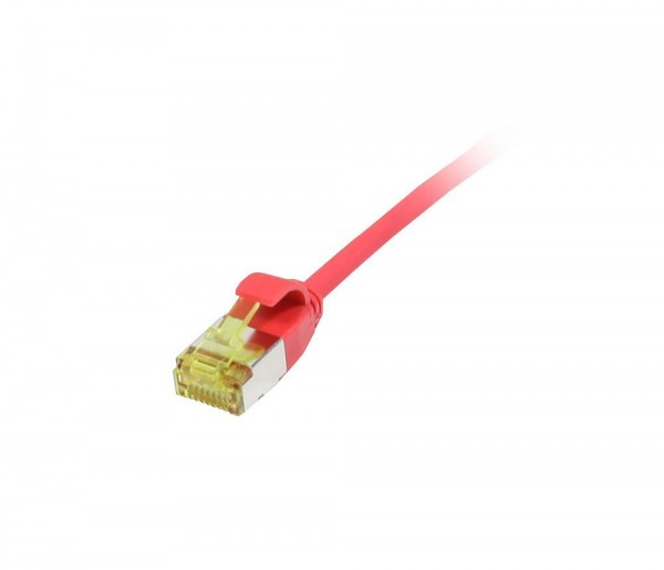 Patchkabel RJ45, CAT6A 500Mhz, 2m, rot, U/FTP, slimline rund d=3,8mm, TPE/LSZH(Superflex), AWG32, mit CAT7 Rohkabel, Synergy 21