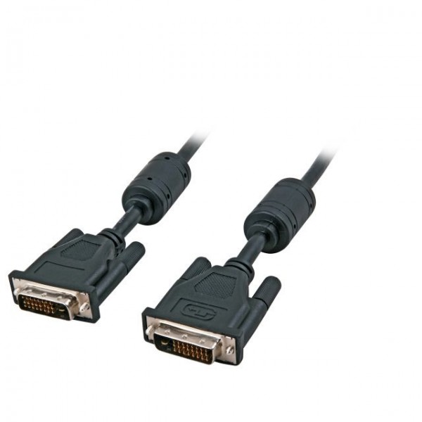 Kabel Video DVI 24+1, ST/ST, 5m, AWG28, Schwarz,