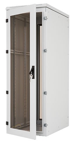 Triton 19"Schrank 27HE, B600/T1100, Lichtgrau, IP54, Dreipunktschließung,