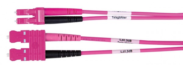 Telegärtner LWL, PatchKabel, duplex, LC-SC, 3m, 50/125u, OM4,