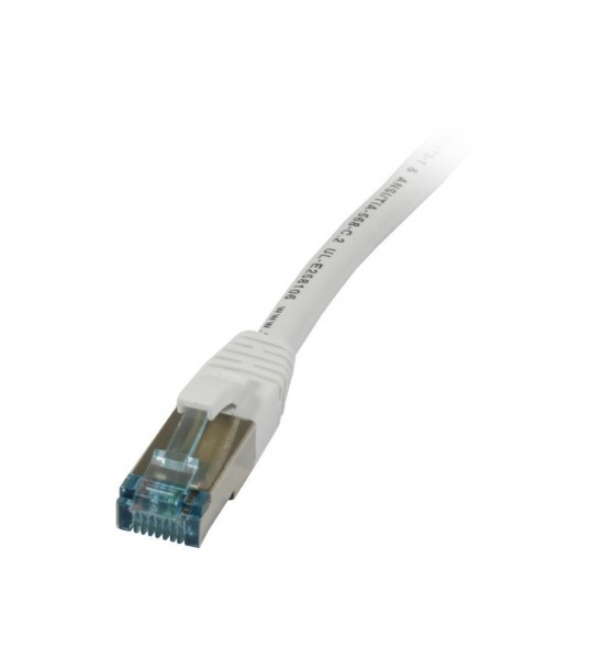 Patchkabel RJ45, CAT6A 500Mhz, 15m, weiss, S-STP(S/FTP), TPE/LSZH(Superflex), AWG26, Synergy 21