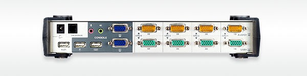 Aten KVM-Switch 4/2-fach Audio/VGA/USB, für Dual-Port VGA