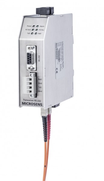 Microsens Industrie-Medienkonverter RS-232/V.24 auf Glasfaser, Multimode ST, MS650142