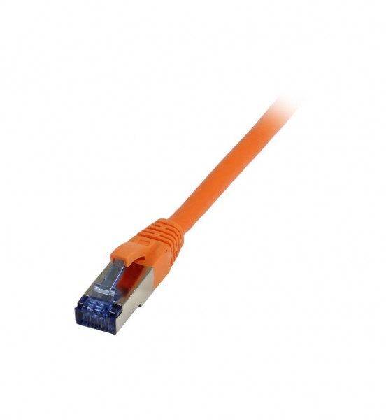 Patchkabel RJ45, CAT6A 500Mhz, 15m, orange, S-STP(S/FTP), TPE/LSZH(Superflex), AWG26, Synergy 21