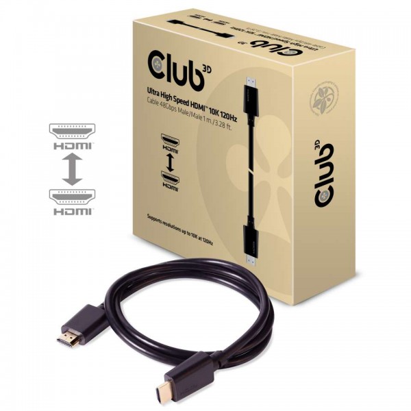 Kabel Video HDMI ST/ST 1,0m *Club3D* 8K60Hz Ultra
