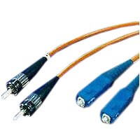 LWL-2-Faser-Patchk. 0,5mtr.ST-SC, 50/125um,OM2,
