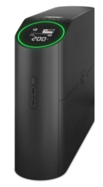 APC USV Back-UPS Pro 2200VA for Gaming 230V Pure Sinewave LCD Black, RGB-Beleuchtung, Schutzkontakt/kaltegeräte Dosen,