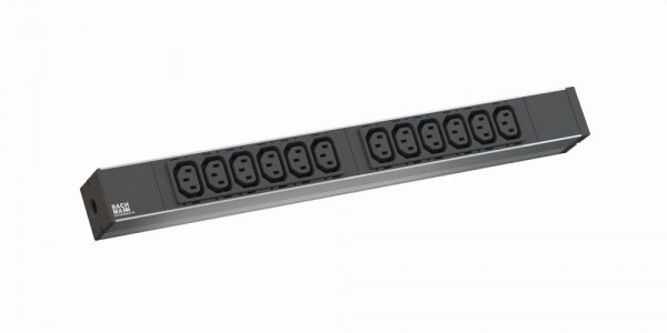 ALLNET 19&quot;zbh. Steckdosenleiste,12xKaltgeräte(C13)-&gt;Klemme, 1HE/19&quot;, *Bachmann*