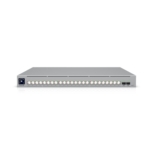 Ubiquiti Switch full managed Layer3 26 Port • 16x 10GbE • 8x 2,5GbE • PoE Budget 1050W • 24x PoE bt • 2x SFP28 • 19&quot; • UniFi • ECS-24-PoE