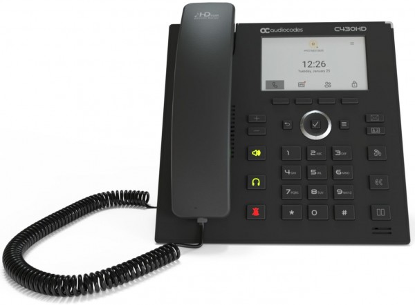 AudioCodes Teams TEAMS-C430HD IP-Phone PoE GbE black