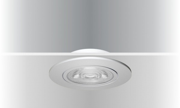 Synergy 21 LED recessed ceiling spot Helios white, round+tilting, warm white