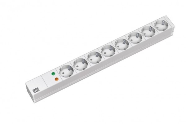 ALLNET 19&quot;zbh. Steckdosenleiste, 8xDosen(CEE7)-&gt;Stecker(CEE7), ÜS, Bachmann,
