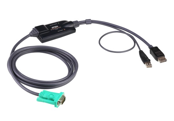 Aten Konverter Verbindet einen KVM Switch mit ATEN SPHD Schnittstelle mit einem DisplayPort und einem USB-fähigen Zielcomputer