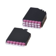 Telegärtner Baugruppenträger, HD3, zbh. FanOut-Modul 0,5HE 6xLC D MM violett OM4 -> 1xMPO/APC male,