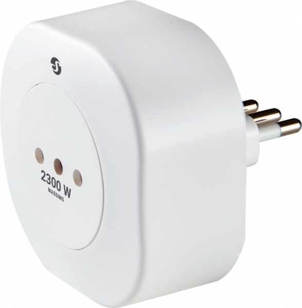 Shelly · Plug &amp; Play · "Plus Plug IT" · ITALIEN · Zwischenstecker · 12A · Messfunktion · WLAN · BT · Weiß