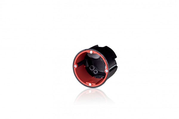 f-tronic HW fire protection box Ø68mm, d=62mm, w. cable and pipe entries, BS3700