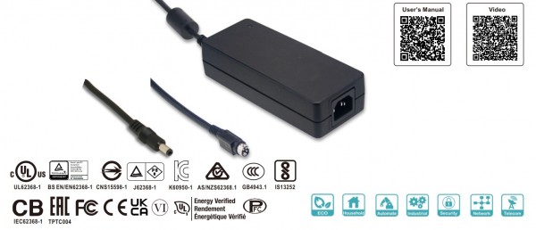 Mean Well Netzteil - 24V 120W Adapter Stecker