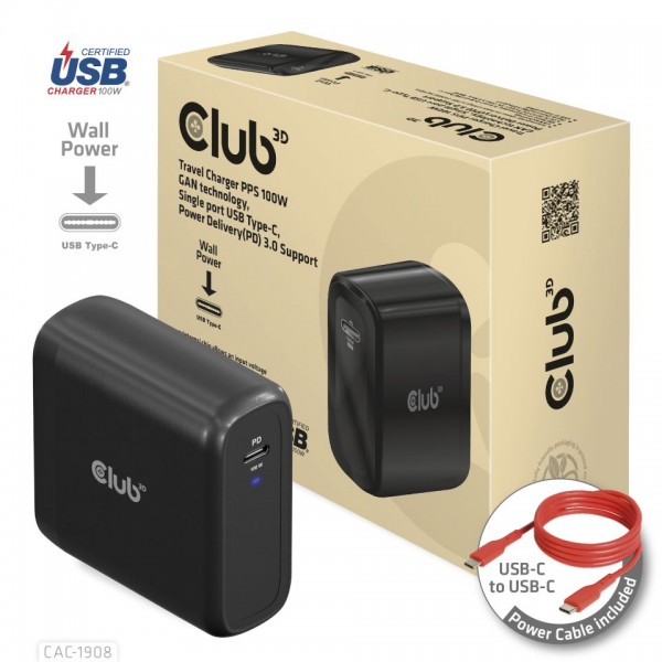 Club 3D Netzteil USB Typ C 1-fach 100W
