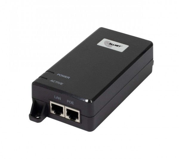 ALLNET PoE Injector 1G/2.5G/5G PoE &amp; PoE bt (15.4W/30W/60W) / plastic housing / &quot;ALL-PI102-5G&quot;.