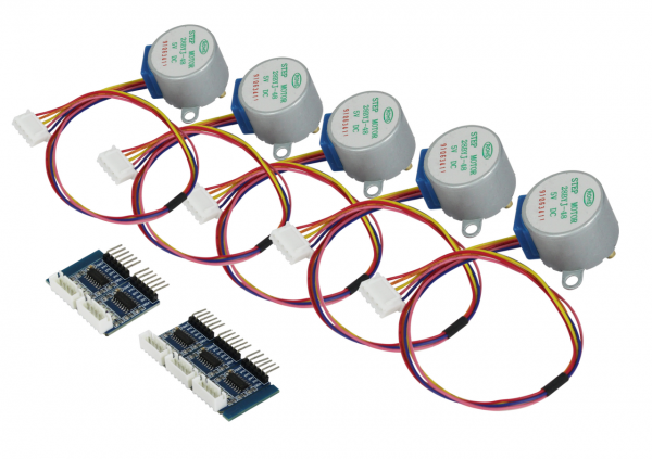 ALLNET 4duino Schrittmotor 5-er Pack 5 Volt. Inkl. Treiber