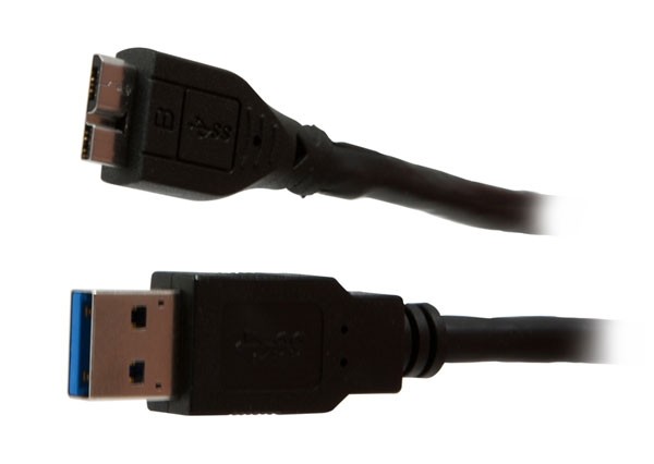 Kabel USB, A(St) =&gt; MicroB(St), 3.0m, USB3.0, schwarz, Synergy 21,