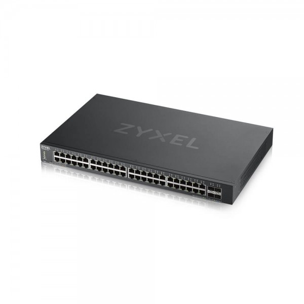Zyxel Switch smart managed Layer2 52 Port • 48x 1 GbE • PoE Budget 375 Watt • 48x PoE at • 4x SFP+ • 19&quot; • NebulaFlex • XGS1930-52HP