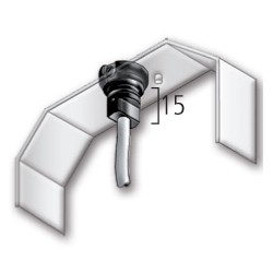 Synergy 21 by EUTRAC MOUNTING PLUG FOR HANGER MOUNTING, black, D10.5/13.5