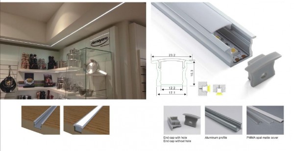 Synergy 21 LED U-profile 200cm, ALU003 white