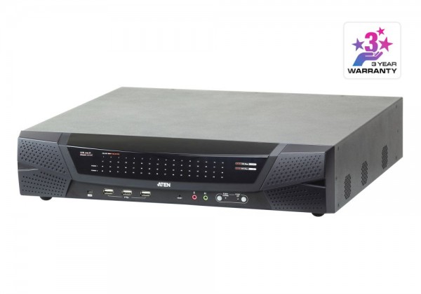 Aten KVM-Switch 64-fach VGA/USB/TP, LAN(IP-fähig), 1xlocal + 4x Remote User, Virual Media,