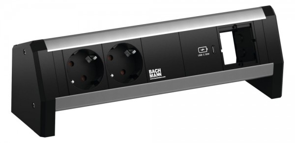 Bachmann Desk Steckdosenleiste, 2xDosen(CEE7), 1xUSB C 30W Charger 1xCM GST18