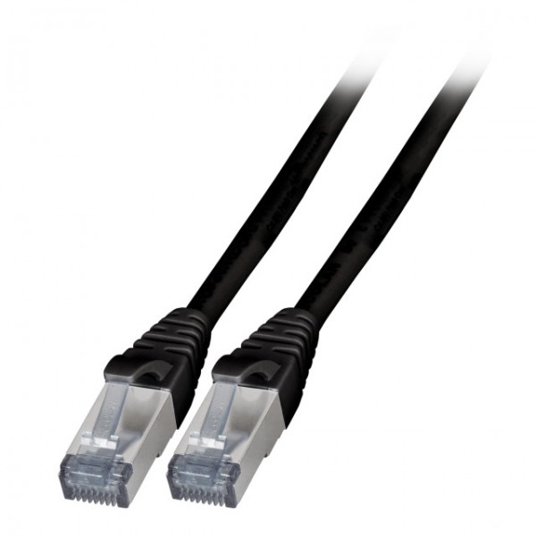 Patchkabel RJ45, CAT6A 500Mhz, 3m schwarz, S-STP(S/FTP), außen, hochflexibel, TPE, AWG26/7