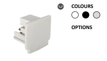 Powergear 3PH ENDKAPPE, Schwarz (4PCS)