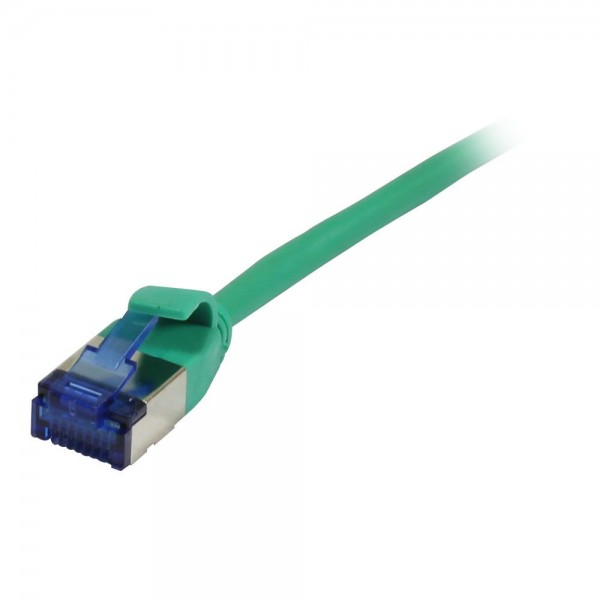 Patchkabel RJ45, CAT6A 500Mhz, 7.5m, grün, U/FTP, slimline rund d=3,8mm, TPE(Superflex), AWG32, Synergy 21