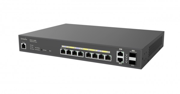EnGenius Switch full managed Layer2+ 12 Port • 8x 1 GbE • PoE Budget 130W • 8x PoE at • 2x GbE, 2x SFP • 13&quot; • ECS1112FP • EnGenius Cloud