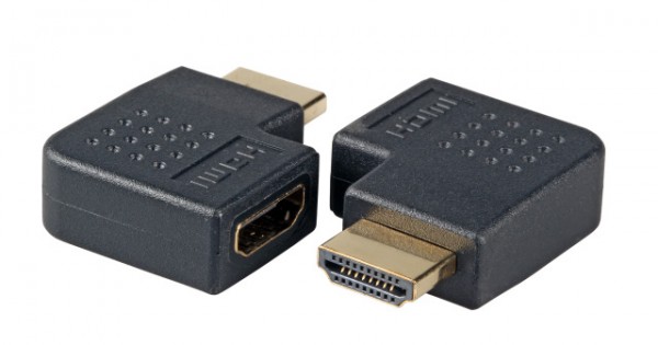 Kabel Video HDMI, Kupplung, Typ A, Bu/St, Stecker links gewinkelt