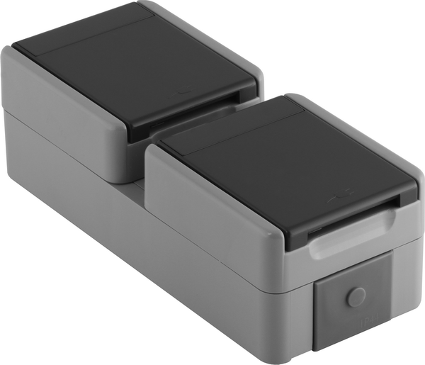 TEM Series Fontana socket outlet SET protective contact DOUBLE VERTI