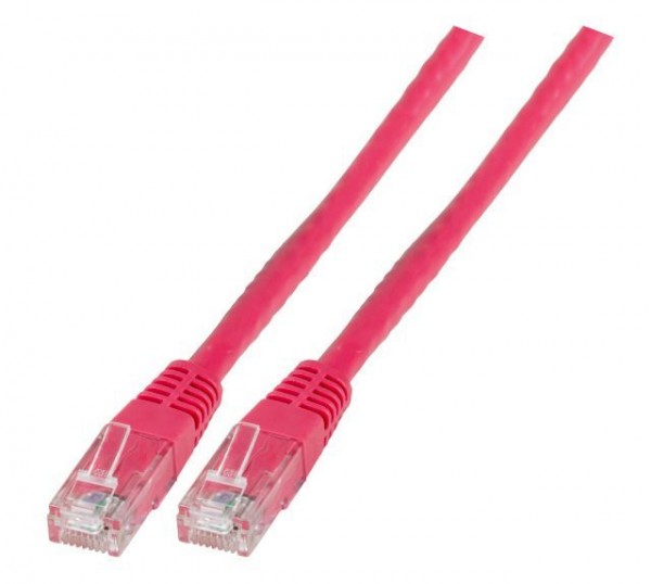Patchkabel RJ45, CAT6 250Mhz, 10m magenta, UTP(U/UTP); PVC, CCA,