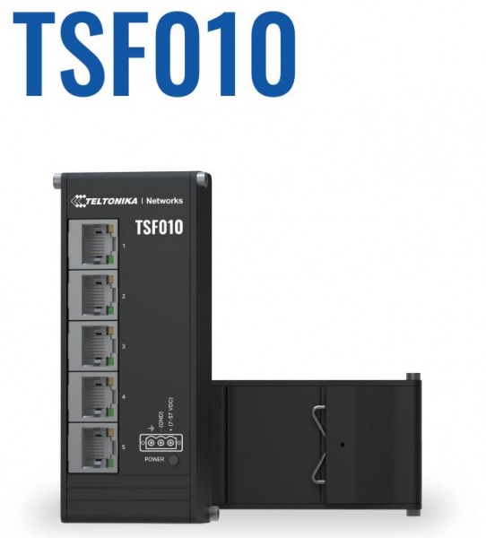 Teltonika · Switch · TSF010 5 Port 10/100 Flat Industrial unmanaged Switch