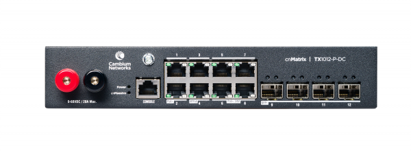 Cambium Networks cnMatrix TX 1012-P-DC - 170W POE Switch 8 x 1gbps &amp; 4 SFP+