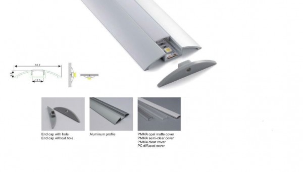 Synergy 21 LED U-profile 200cm, ALU021