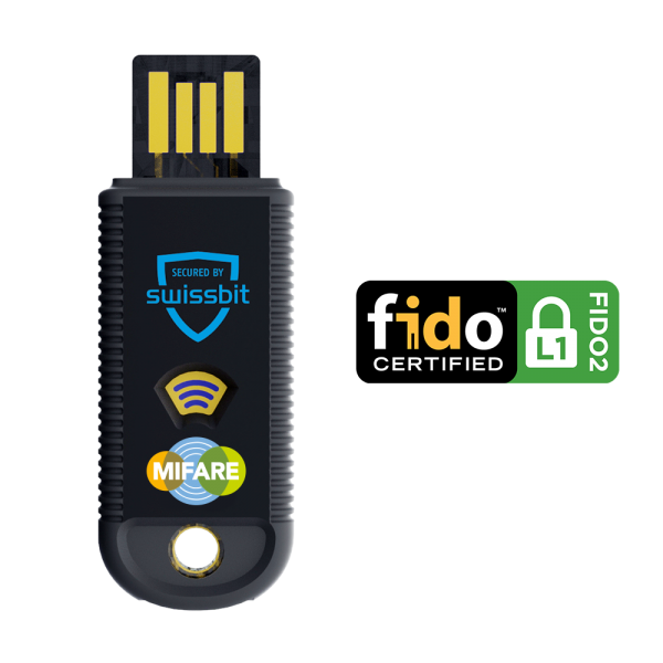 Swissbit iShield Key 1.1 FIDO2 USB-A + Mifare in individual packaging