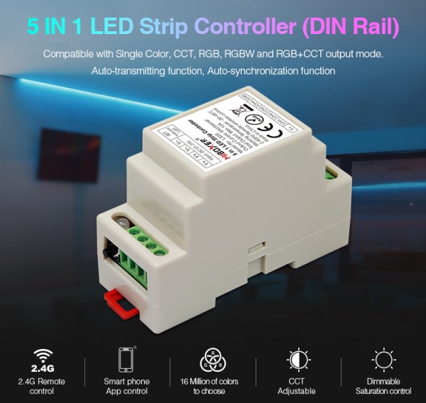 Synergy 21 LED controller RGB-WW (RGB-CCT) DC12/24V strip/panel 5in1*Milight/Miboxer*