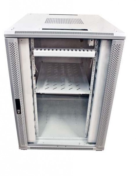 ALLNET 19&quot;Schrank, 22HE, B800/T1200mm, Glastür, Lichtgrau, SNB-Serie,