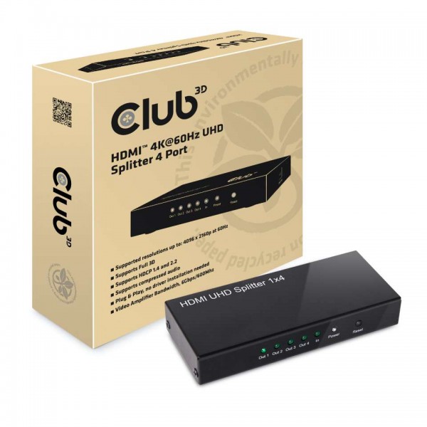 Video Splitter 4x HDMI *Club3D*
