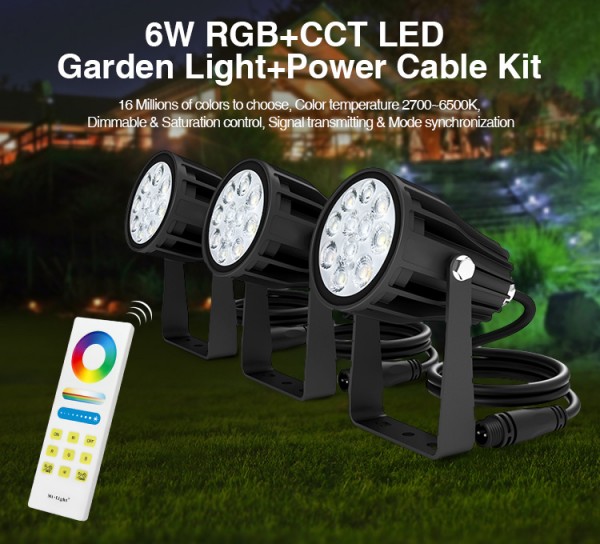 Synergy 21 LED garden lamp 6W RGB-WW Set with 3 Stück IP65 *Milight/Miboxer*