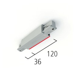 Synergy 21 by EUTRAC 3~I-VERBINDER, white, surface-mounted *center feeder*