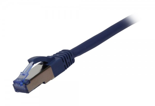 Patchkabel RJ45, CAT6A 500Mhz, 1.5m, blau, S-STP(S/FTP), Komponent getestet(GHMT certified), AWG26, Synergy 21