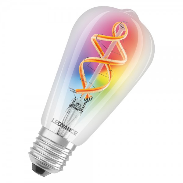 LEDVANCE SMART+ WiFi Filament Edison RGBW 30 4.5 W/2700 K E27