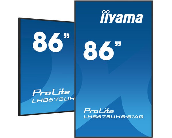 TFT 85,6"/217,4cm iiyama ProLite LH8664UHS 24/7 *schwarz* 16:9